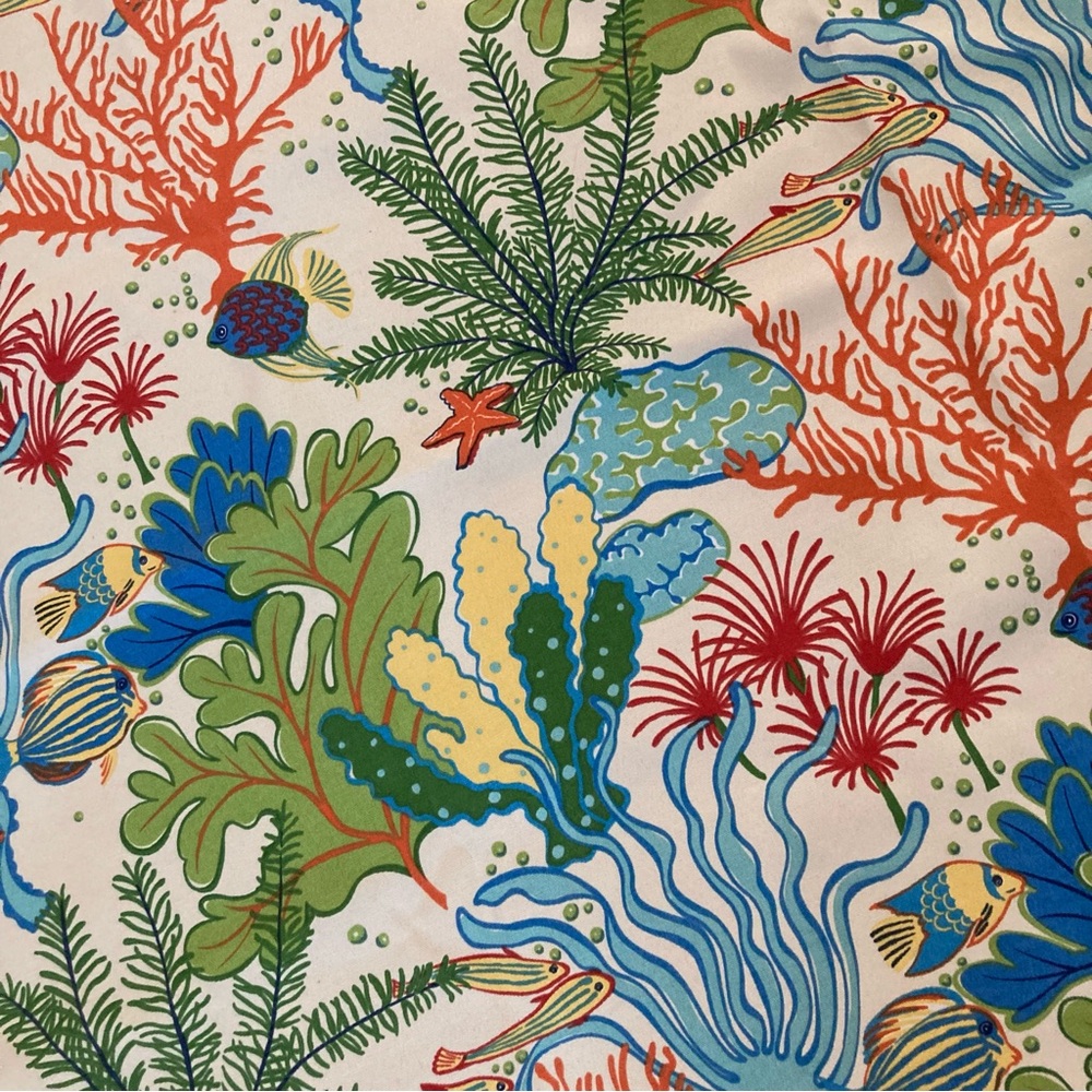 Vintage Mill Creek Fabrics Under the Sea Screen Print Fabric 53”w x 66”l